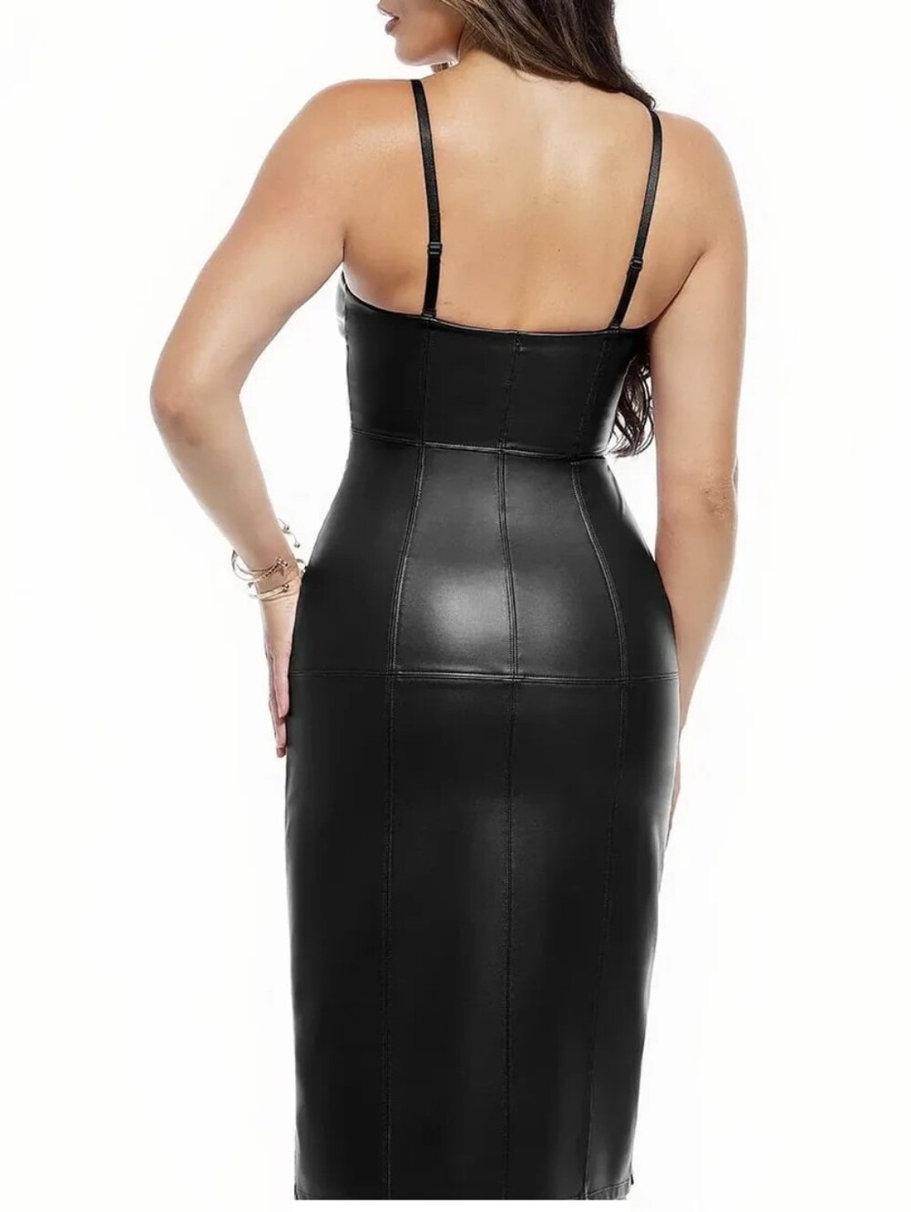 NWT Popilush Sculpting Faux Leather Dress Women's Size 3X - Picture 12 of 13